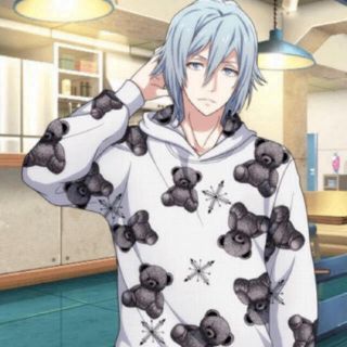 ミルクボーイ(MILKBOY)のTRAVAS TOKYO IDOLiSH7 四葉環 着用　パーカー　ホワイト(パーカー)