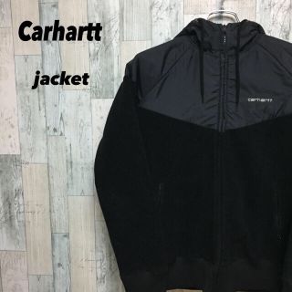 カーハート(carhartt)の古着 Carhartt カーハート  ジャケット ロゴ ブラック 黒 M(ナイロンジャケット)