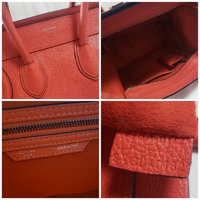 美品♡CELINE セリーヌ ラゲージ オレンジ ミニショッパー マザーズバック