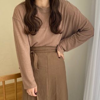 カスタネ(Kastane)のlawgy  simple rafuT brown(Tシャツ(長袖/七分))