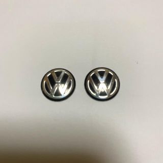 フォルクスワーゲン(Volkswagen)のVW フォルクスワーゲン　エンブレムステッカー　アルミステッカー　黒　14㎜(車内アクセサリ)