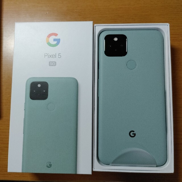 (極美品A) Google Pixel5 Sorta Sage au版SIM解除