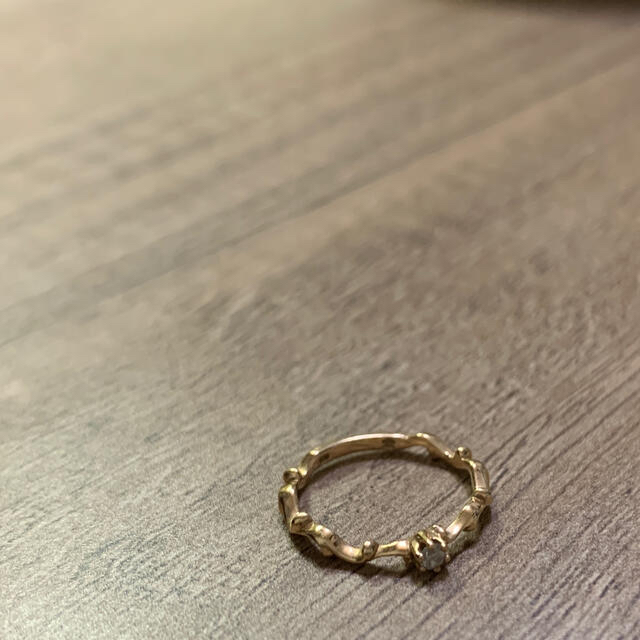 【美品】Arpege アルページュ　ピンキーリング　K10 YG ダイヤモンド レディースのアクセサリー(リング(指輪))の商品写真
