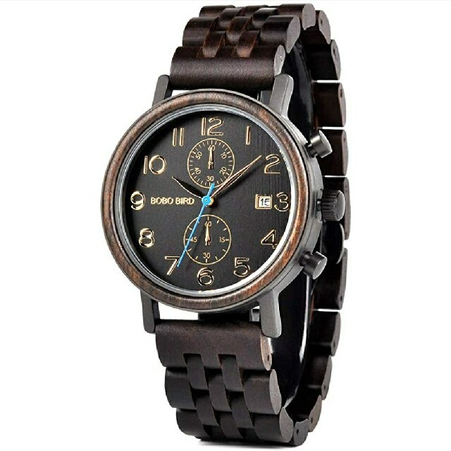 【海外直輸入・新品未使用】ボボバード ユニセックス 最高級木製腕時計 ブラック