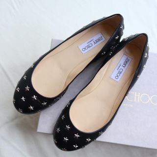 ジミーチュウ(JIMMY CHOO)のスタースタッズ フラットシューズ(バレエシューズ)