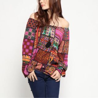 デシグアル(DESIGUAL)の新品 定価11900円 デシグアル  とろみ素材レーヨンブラウス  トップス(シャツ/ブラウス(長袖/七分))