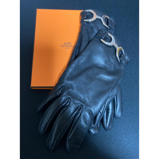Hermes(エルメス)のエルメス　レザー　グローブ　手袋　ケリー　HERMES カシミヤ　ロデオ　 レディースのファッション小物(手袋)の商品写真