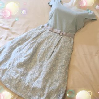 トッカ(TOCCA)の値下げTOCCA♡花柄リボンワンピース♡(ひざ丈ワンピース)