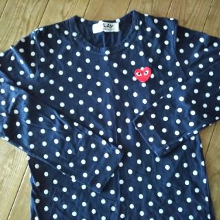 コムデギャルソン(COMME des GARCONS)のCOMME des GARCONS プレイ レッド・ハート ドット ロングT (Tシャツ(長袖/七分))