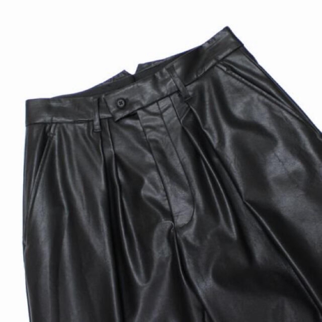 stein EX WIDE TAPERED TROUSERS LEATHER 流行のアイテム www.gold-and