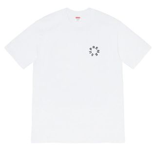 supreme marble tee L logo マーブル　tシャツ　白