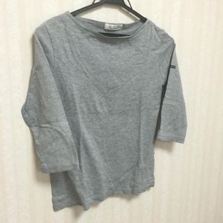 ミッシェルクラン(MICHEL KLEIN)のグレー 七分袖 Tシャツ(シャツ/ブラウス(半袖/袖なし))