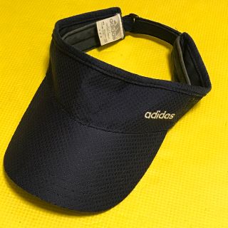 アディダス(adidas)のアディダス　adidas 帽子　ネイビー　サンバイザー　57〜60㎝(キャップ)