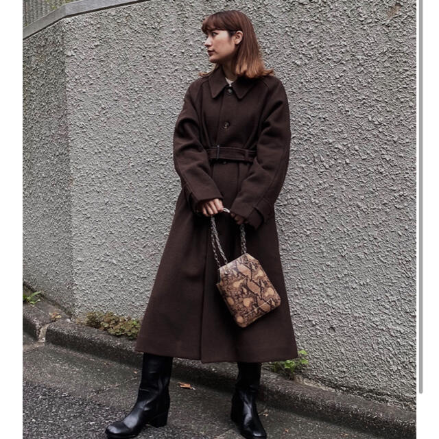 moussy(マウジー)の新作大幅お値引きでどうぞ♡moussy BAL COLLAR ロングコート レディースのジャケット/アウター(ロングコート)の商品写真