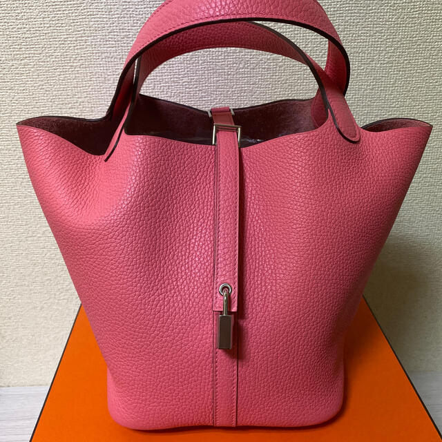 新品 HERMES エルメス ピコタンロック MM ローズアザレハンドバッグ