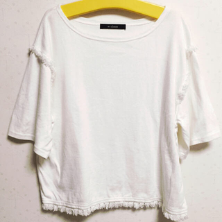 ダブルクローゼット(w closet)のw closet☆フリンジ五分袖(Tシャツ(半袖/袖なし))