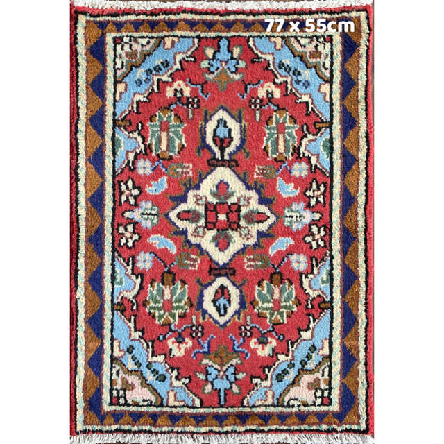 ルードバー産 ペルシャ絨毯 77×55cmのサムネイル