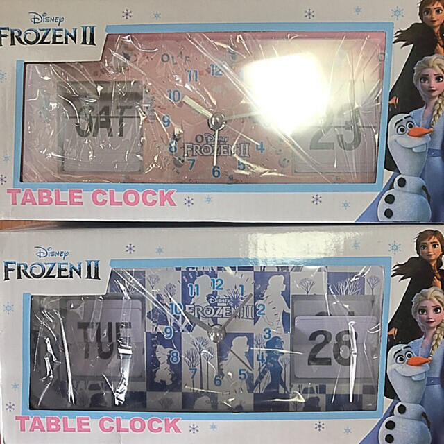 アナと雪の女王(アナトユキノジョオウ)のアナと雪の女王　置き時計2種セット エンタメ/ホビーのおもちゃ/ぬいぐるみ(キャラクターグッズ)の商品写真