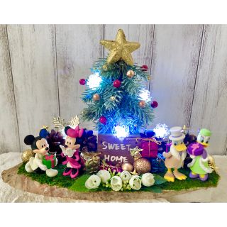 ディズニー(Disney)のディズニー クリスマス ツリー フェイクグリーン ハンドメイド ライト 置物(その他)