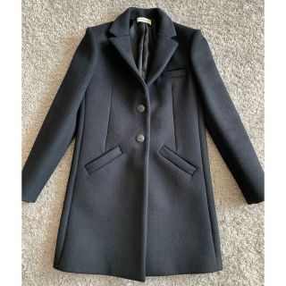 バレンシアガ(Balenciaga)のBALENCIAGA ウール チェスターコート 黒 36 名品 バレンシアガ(チェスターコート)