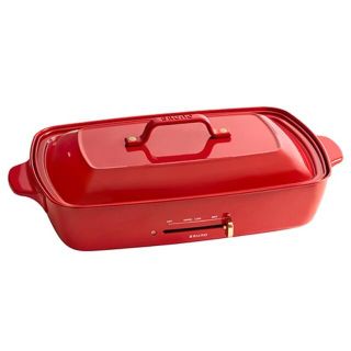 イデアインターナショナル(I.D.E.A international)の新品未使用　BRUNOブルーノ　ホットプレート　グランデ　レッド (ホットプレート)