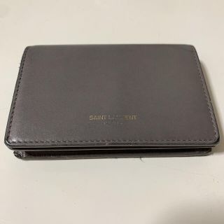 サンローラン(Saint Laurent)のSAINT LAURENT 名刺入れ　グレー(名刺入れ/定期入れ)