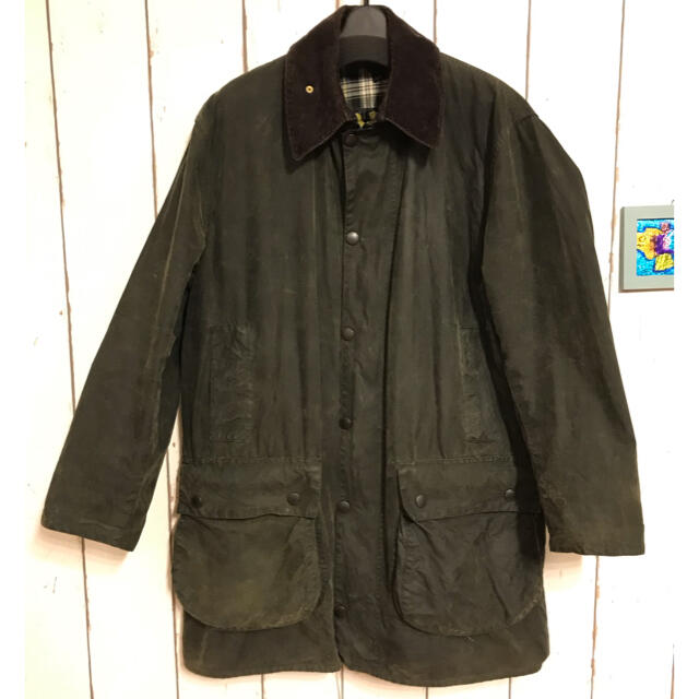 【91年製)Barbour border  42 ブラウン