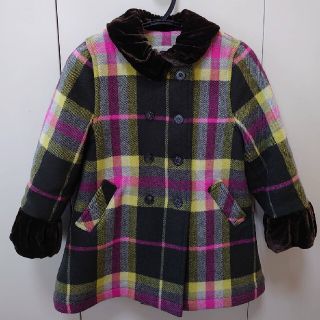 バーバリー(BURBERRY)の美品☆フリルベロア&ウールコート(コート)