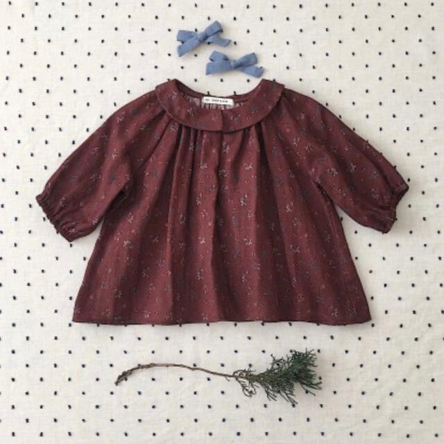 soor ploom  soorploom 丸襟　ブラウス　2/3y AW キッズ/ベビー/マタニティのキッズ服女の子用(90cm~)(ブラウス)の商品写真