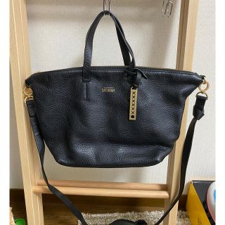 ケイトスペードサタデー(KATE SPADE SATURDAY)のkatespade サタデー　本革ハンドバッグ　ショルダーバッグ　トートバッグ黒(ショルダーバッグ)