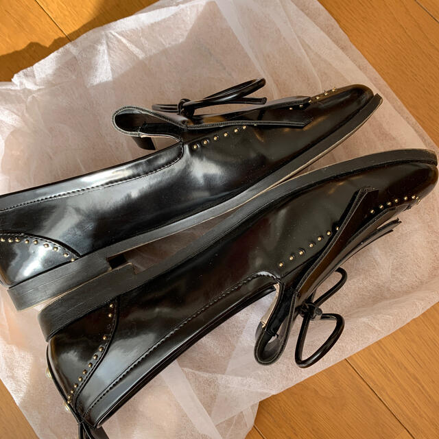 ZARA(ザラ)のzara パンプス　黒　ローファー　24.0cm レディースの靴/シューズ(ローファー/革靴)の商品写真