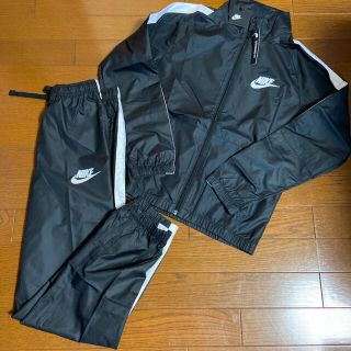 ナイキ(NIKE)のナイキ　160cm セットアップ　ナイロン　黒　ジャージ(その他)