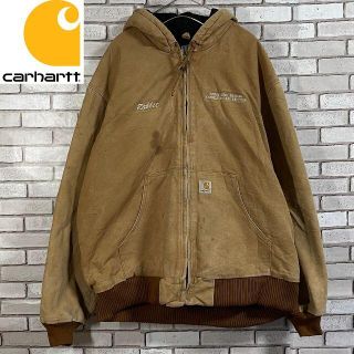 カーハート(carhartt)の激レア Carhartt カーハート ジャケット 企業ロゴ刺繍 ベージュ XL(カバーオール)