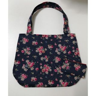 キャスキッドソン(Cath Kidston)の花柄トート＆ミニポーチ　キャスキッドソン　ハンドメイド(バッグ)