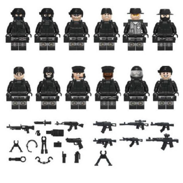 Swat ミリタリー ミニフィグ 12体 武器 レゴ互換 警察特殊部隊の通販 By 8man S Shop ラクマ