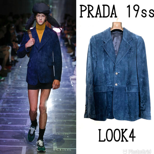 最高の品質 PRADA - 46【60万】プラダ 19ss リアルスウェード テーラードジャケット コート テーラードジャケット