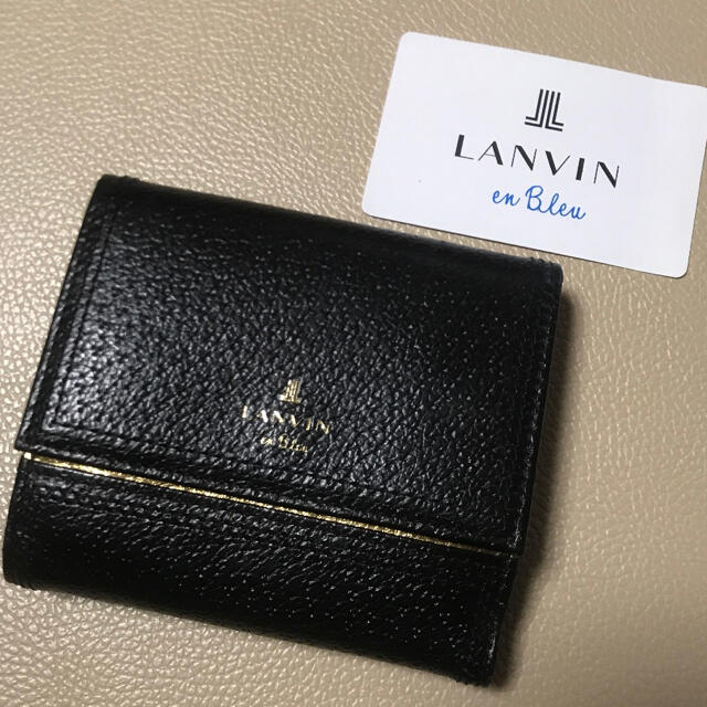 未使用♢﻿ランバンオンブルー LANVIN en Bleu折財布リュクサンブール-