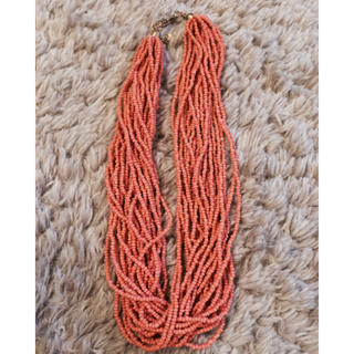 ロペピクニック(Rope' Picnic)のロペピクニック 珊瑚カラーネックレス美品(ネックレス)