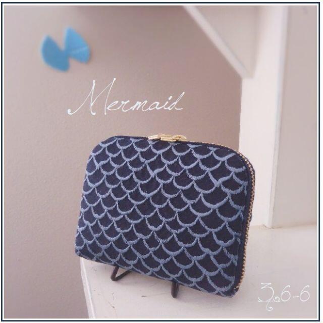 【専用❻❷❷】⚮̈ mermaid◆布製ハーフウォレット