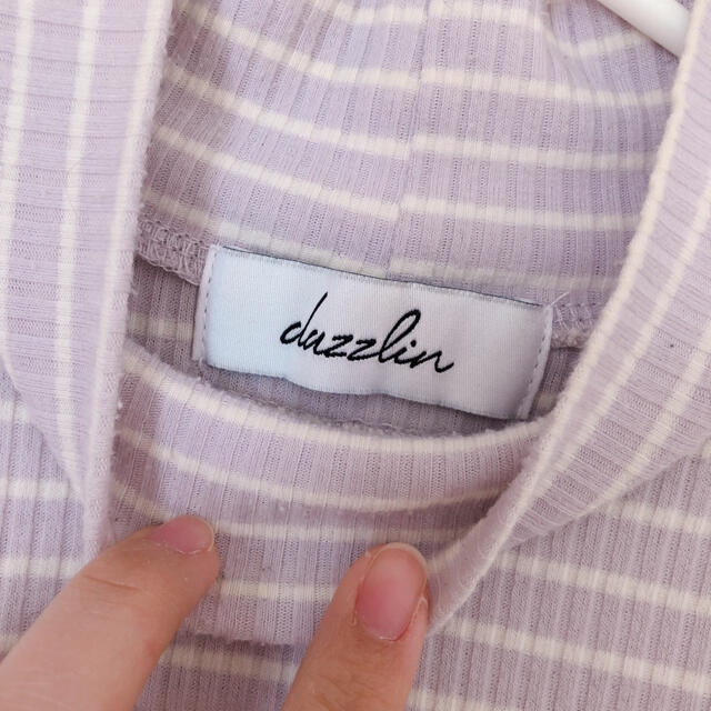 dazzlin(ダズリン)のタートルネックボーダー長袖 レディースのトップス(カットソー(長袖/七分))の商品写真