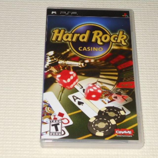 PlayStation Portable(プレイステーションポータブル)のPSP★Hard Rock CASINO 海外版(国内本体動作可能)★箱付・ エンタメ/ホビーのゲームソフト/ゲーム機本体(携帯用ゲームソフト)の商品写真