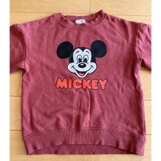 プティマイン(petit main)のビールーム(b-ROOM)【DISNEY】 裏毛 ミッキーデザイントレーナー(Tシャツ/カットソー)