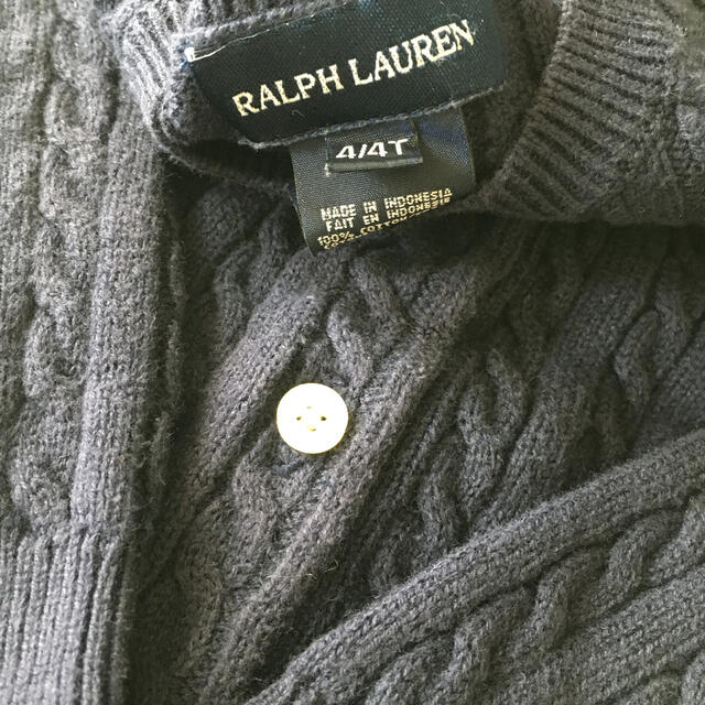 Ralph Lauren(ラルフローレン)のラルフローレン　カーディガン　紺　ネイビー　4T キッズ/ベビー/マタニティのキッズ服女の子用(90cm~)(カーディガン)の商品写真