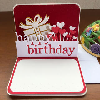 メッセージカード　happy birthdayカードとミニ封筒(カード/レター/ラッピング)