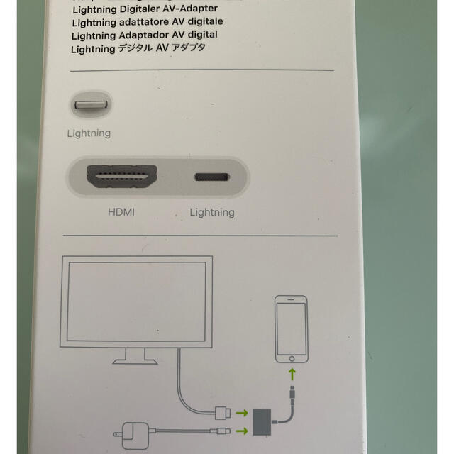 Apple(アップル)のApple純正 デジタルAVアダプター スマホ/家電/カメラのテレビ/映像機器(映像用ケーブル)の商品写真