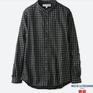 ユニクロ(UNIQLO)のユニクロ イネス フランネルチェックスタンドシャツ S(シャツ/ブラウス(長袖/七分))