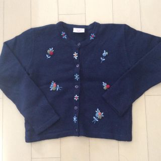 ローラアシュレイ(LAURA ASHLEY)の130 カーディガン  紺(カーディガン)