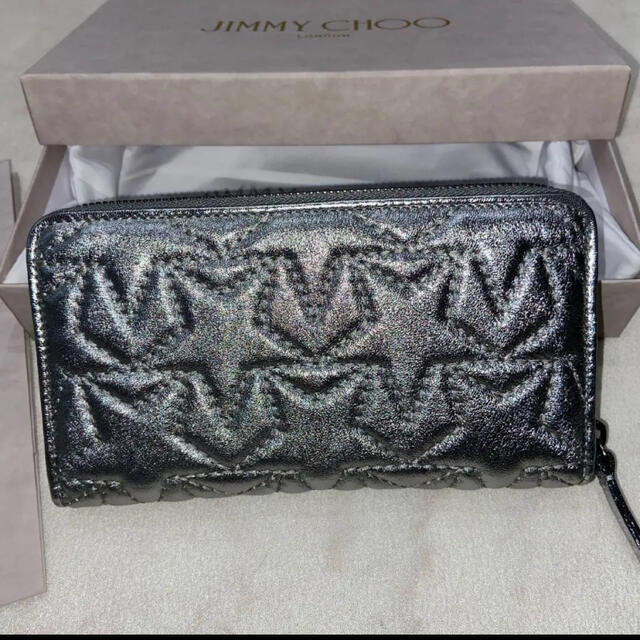 JIMMY CHOO - 新品 ジミーチュウ JIMMY CHOO 長財布 シルバー 星スター