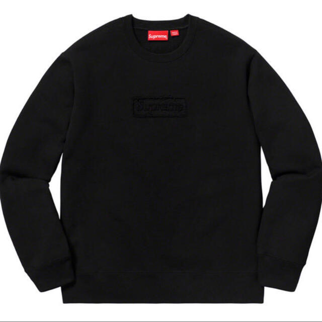 Supreme Cutout Logo Crewneck Lサイズ blackスウェット