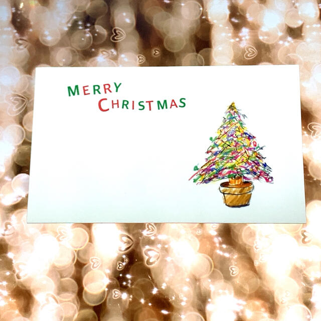 メッセージカード・クリスマスツリー ハンドメイドの文具/ステーショナリー(カード/レター/ラッピング)の商品写真